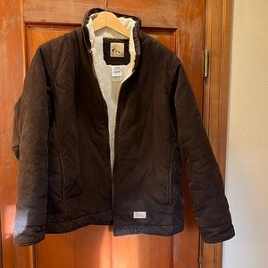 Berne heavy duty fleece lined and quilted/insulated work jacket. Size 14-16.